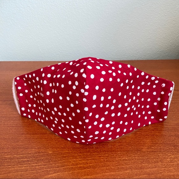 Cute Red Polkadot Cloth Facemask - Picture 6 of 6